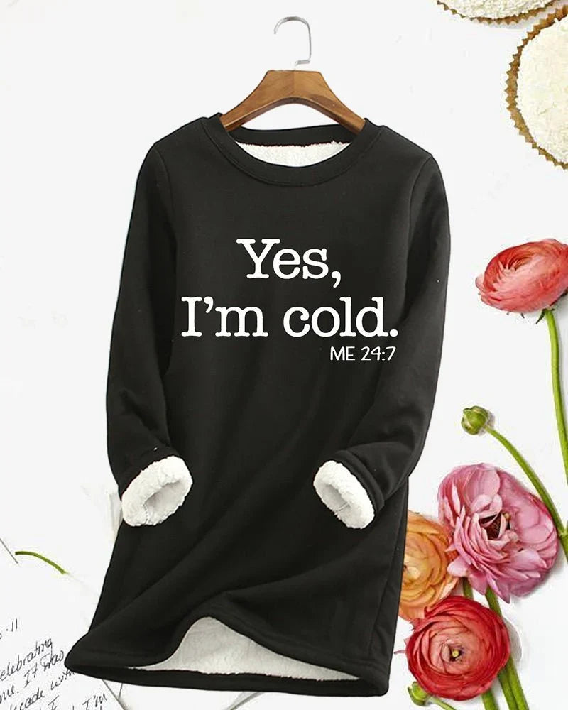 Women's Fleece-Lined Graphic Sweatshirt – Crewneck Tunic