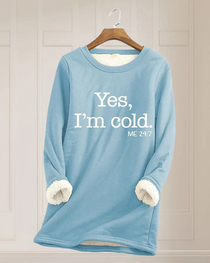 Women's Fleece-Lined Graphic Sweatshirt – Crewneck Tunic