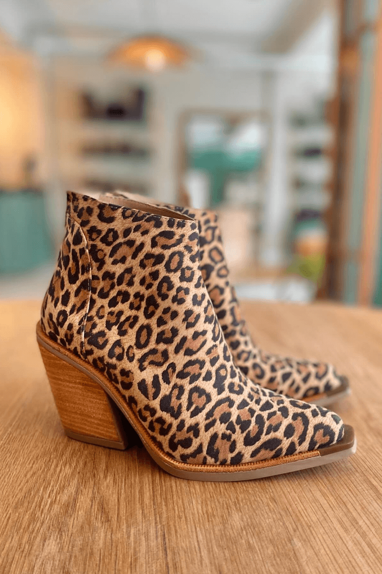 Women's Pointed-Toe Ankle Boots Block Heel