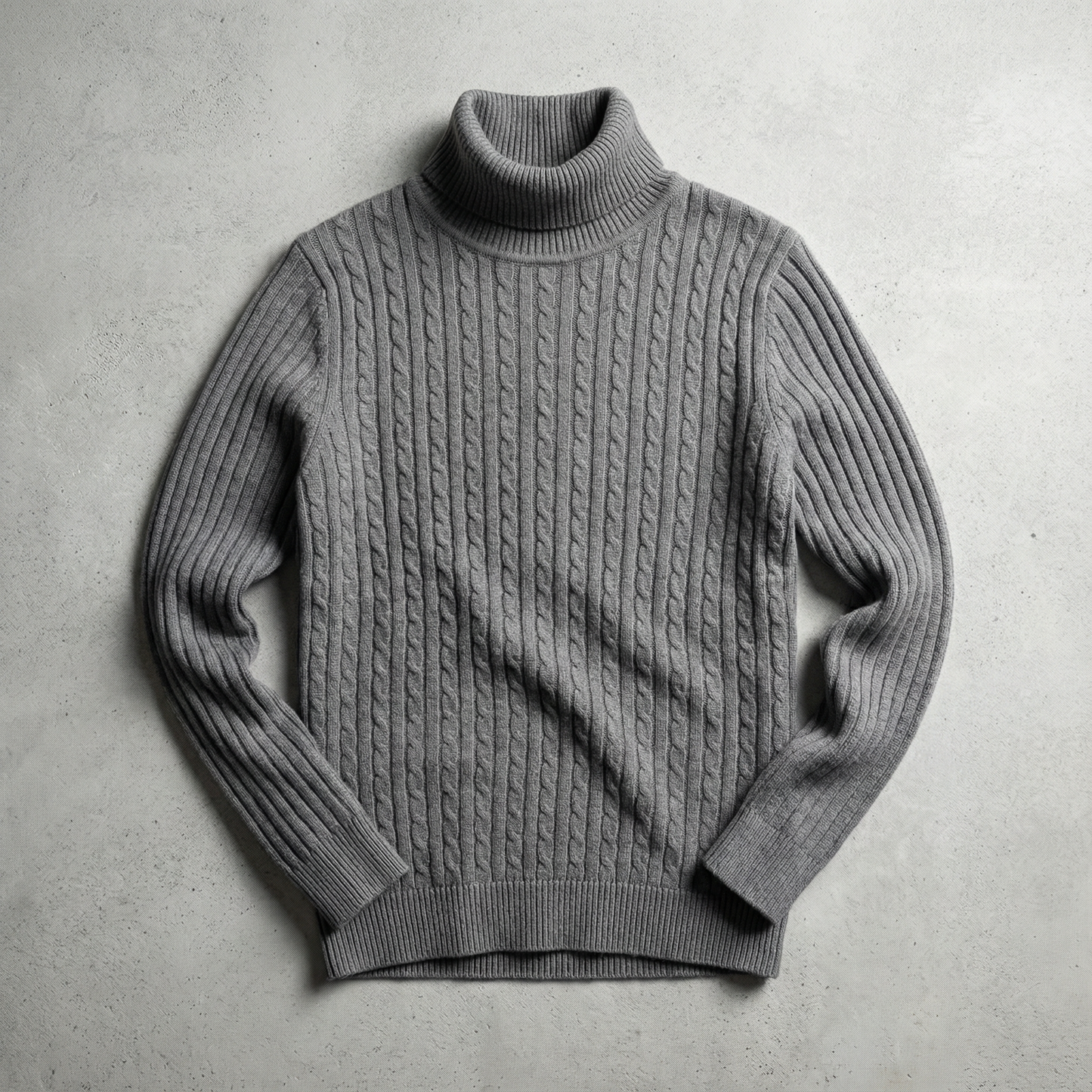 Men's Turtleneck Sweater - Warm Knit Fall Pullover