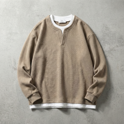Men's Cotton Pullover - Casual Knit Sweater