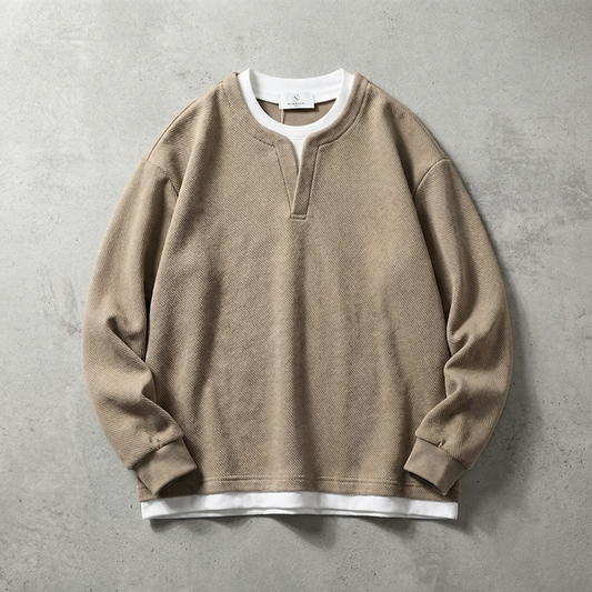 Men's Cotton Pullover - Casual Knit Sweater