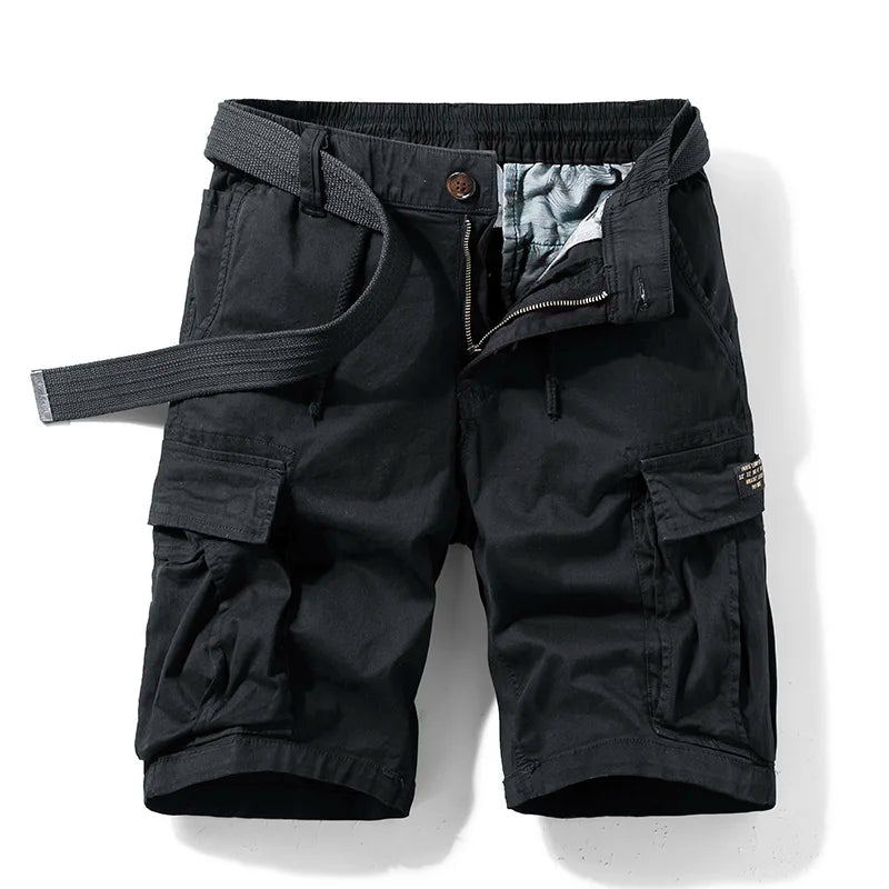 Fabian | Men's Denim High-Waist Tactical Multi-Pocket Cargo Shorts