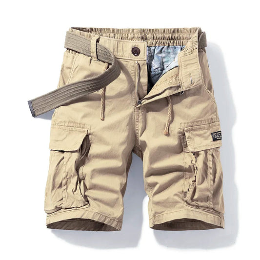 Fabian | Men's Denim High-Waist Tactical Multi-Pocket Cargo Shorts