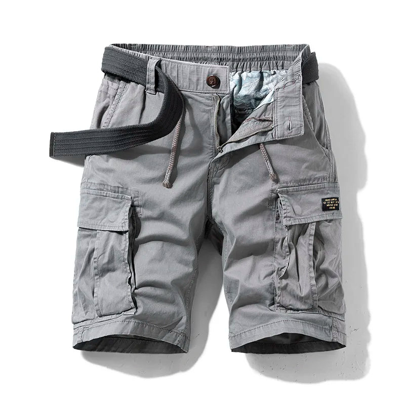Fabian | Men's Denim High-Waist Tactical Multi-Pocket Cargo Shorts