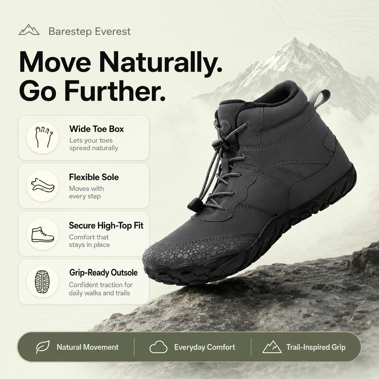 CorrectAura Everest™ – Hiking & Trail Boot