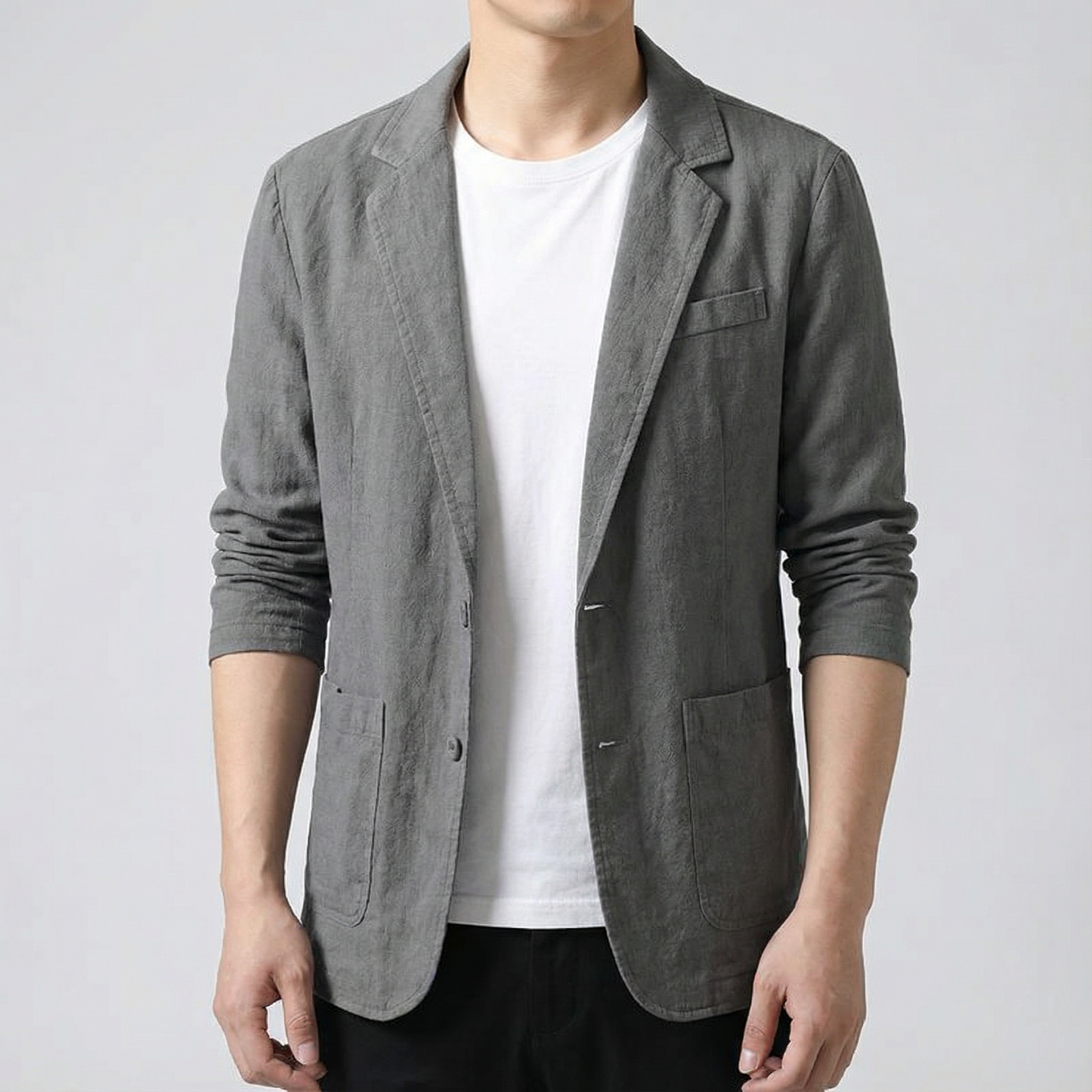 Men's Linen Blazer - Formal Casual Suit Jacket