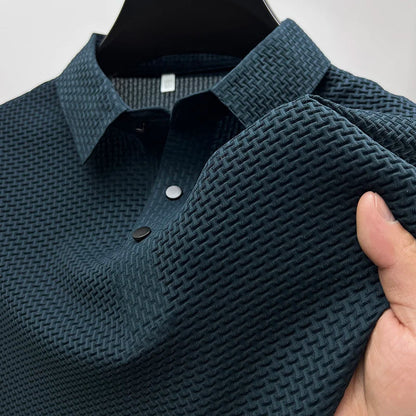 Giancarlo | Men's Denim High-Waist Textured Shirt