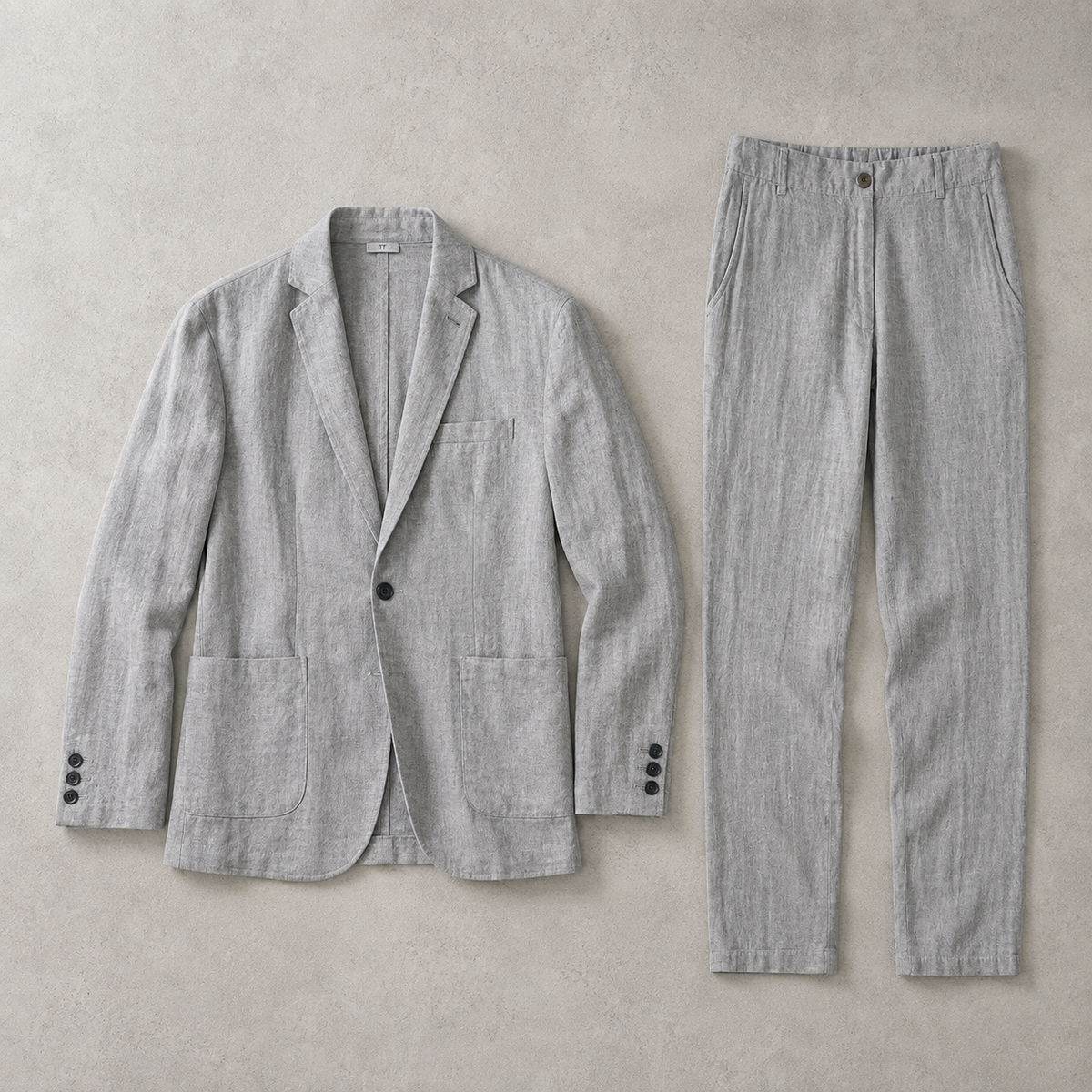 Men's Linen Suit Set - Blazer and Trousers