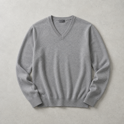 Men's V Neck Sweater - Knit Casual Pullover