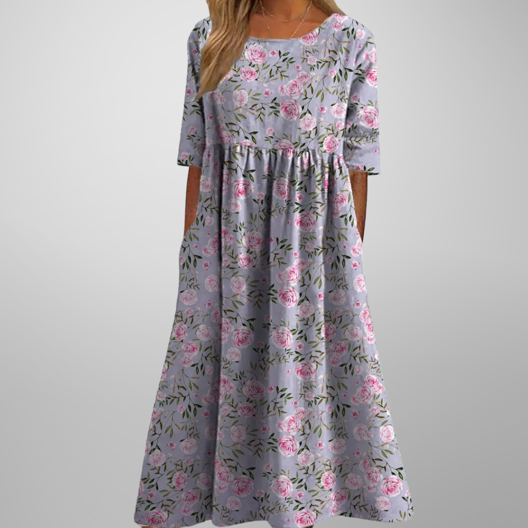 Guinevere | Floral Wedding Guest Maxi Dress