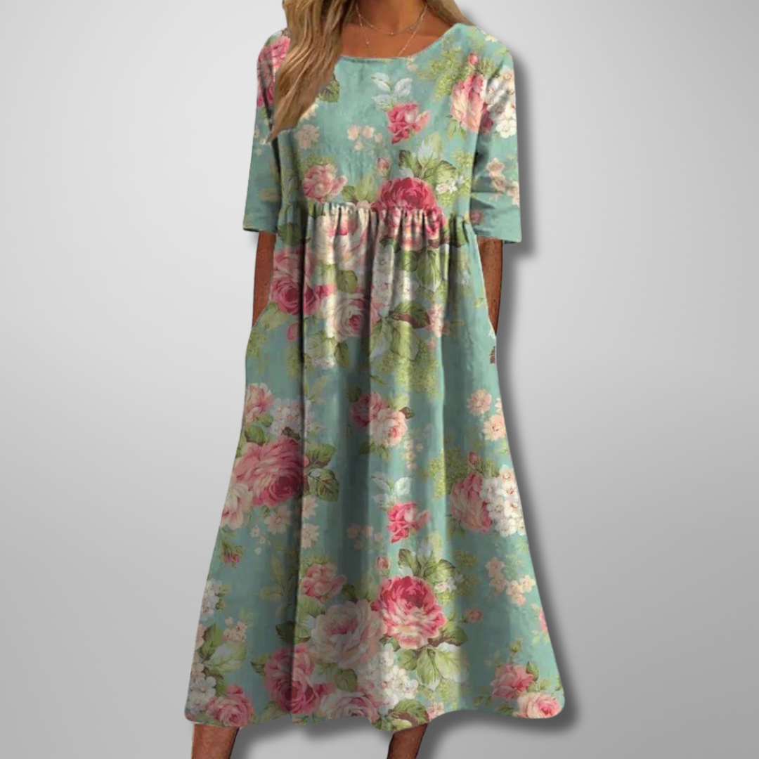 Guinevere | Floral Wedding Guest Maxi Dress