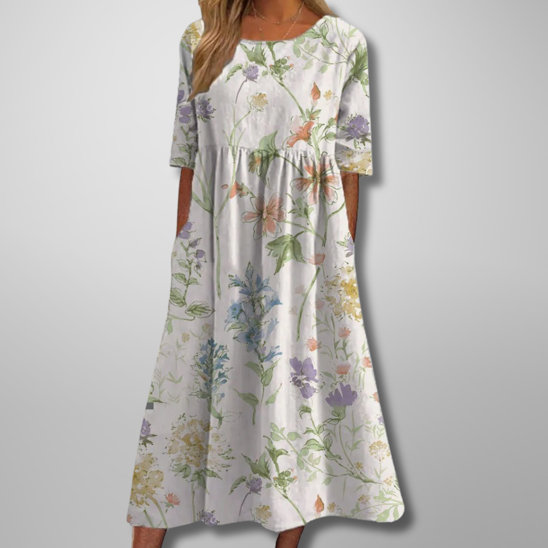 Guinevere | Floral Wedding Guest Maxi Dress