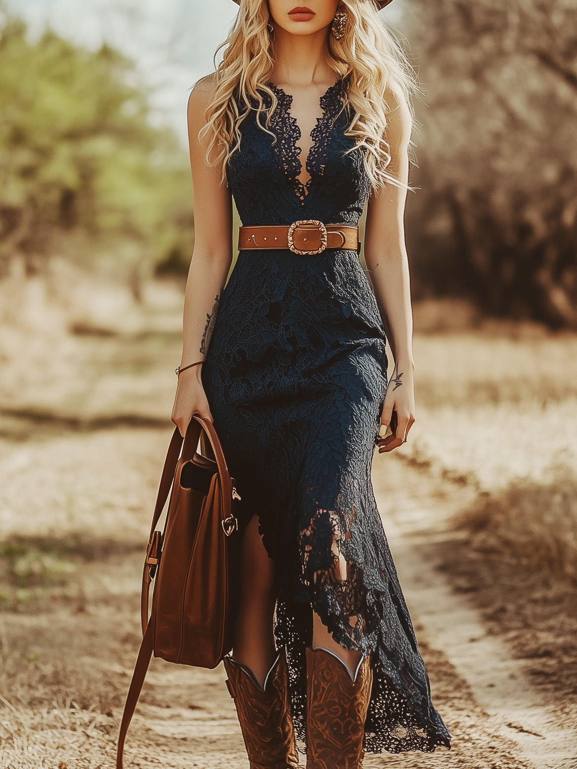 Halcywynn | V-Neck Sleeveless Wedding Guest Dress