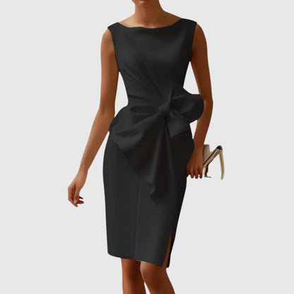 Hermione | Bow-Detail Wedding Guest Midi Dress
