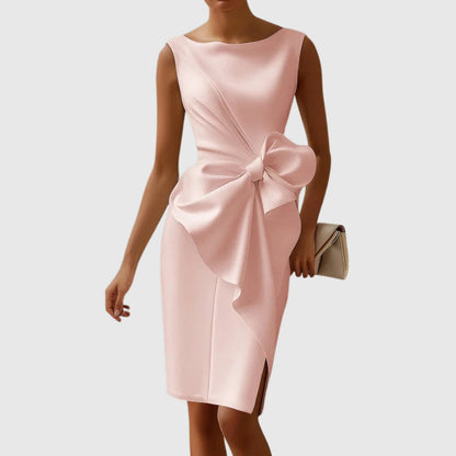 Hermione | Bow-Detail Wedding Guest Midi Dress