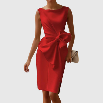 Hermione | Bow-Detail Wedding Guest Midi Dress