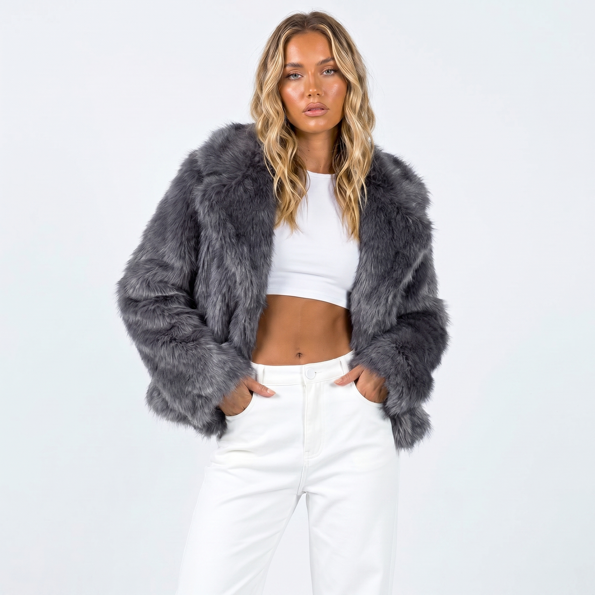 Women's Faux Fur Jacket - Luxury Winter Coat