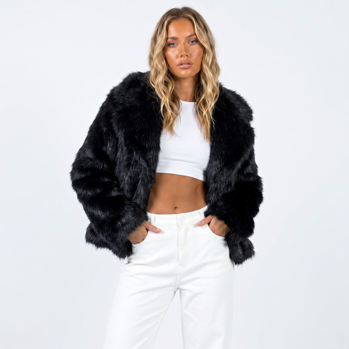Women's Faux Fur Jacket - Luxury Winter Coat