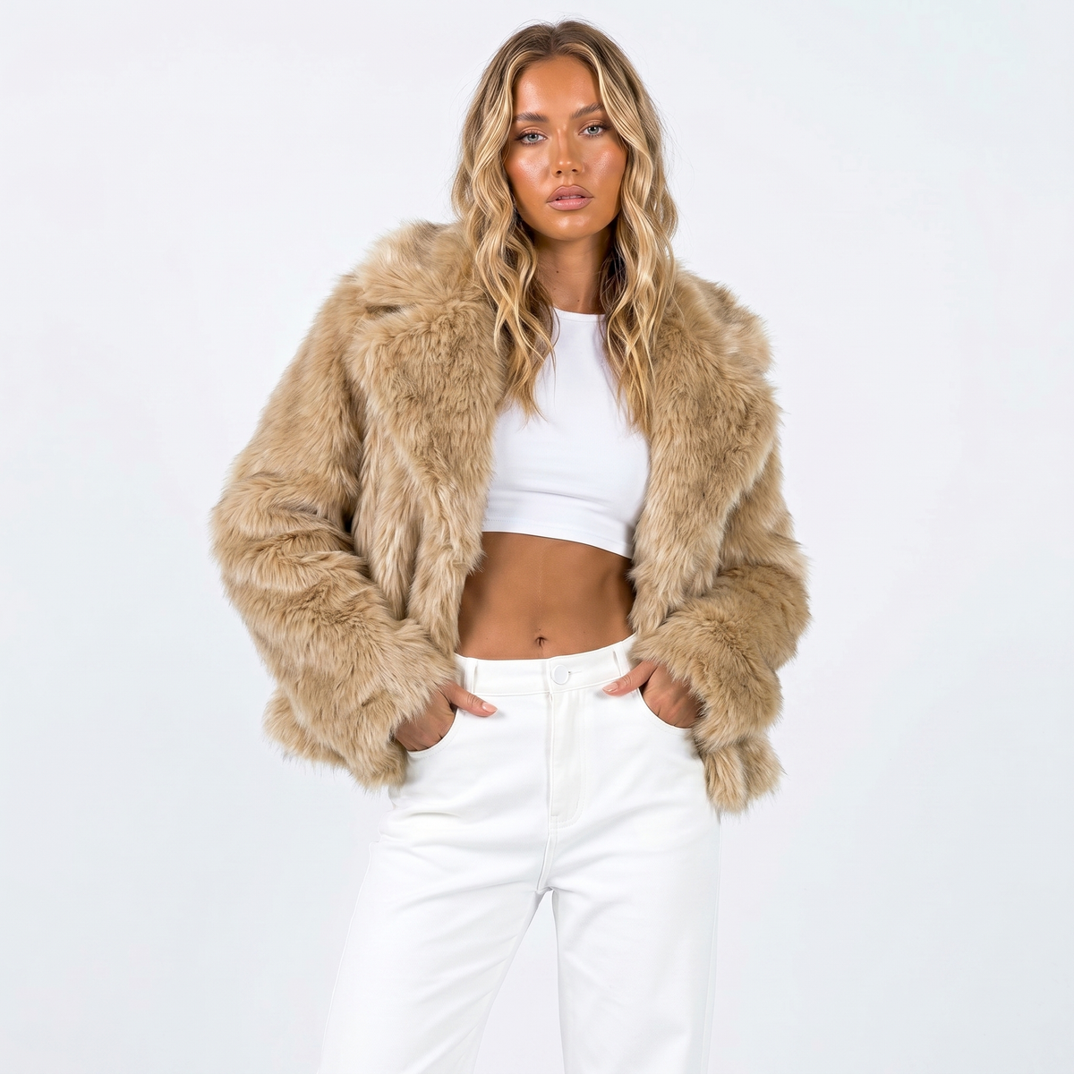 Women's Faux Fur Jacket - Luxury Winter Coat
