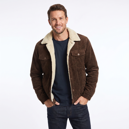 Men's Sherpa Lined Corduroy Jacket Winter Jacket