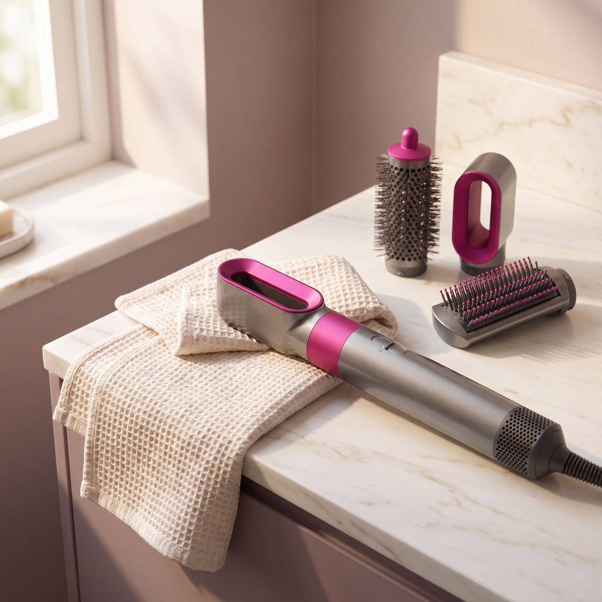 5-in-1 Ionic Air Styler, Hair Dryer Brush and Air Wrap Set for Curling, Volumizing and Smoothing