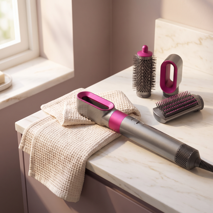 5-in-1 Ionic Air Styler, Hair Dryer Brush and Air Wrap Set for Curling, Volumizing and Smoothing