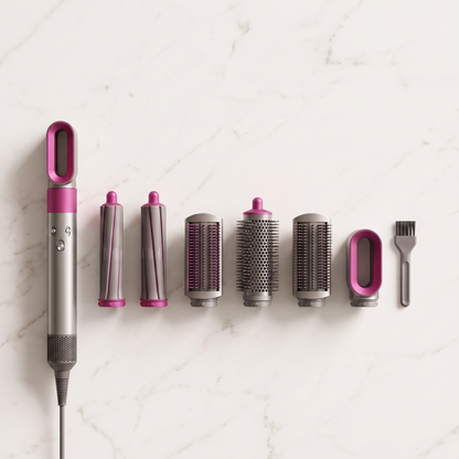 5-in-1 Ionic Air Styler, Hair Dryer Brush and Air Wrap Set for Curling, Volumizing and Smoothing