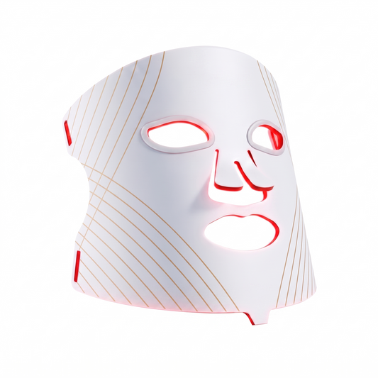 LED Red Light Therapy Face Mask, Hands-Free Rechargeable Facial Device for At-Home Skincare