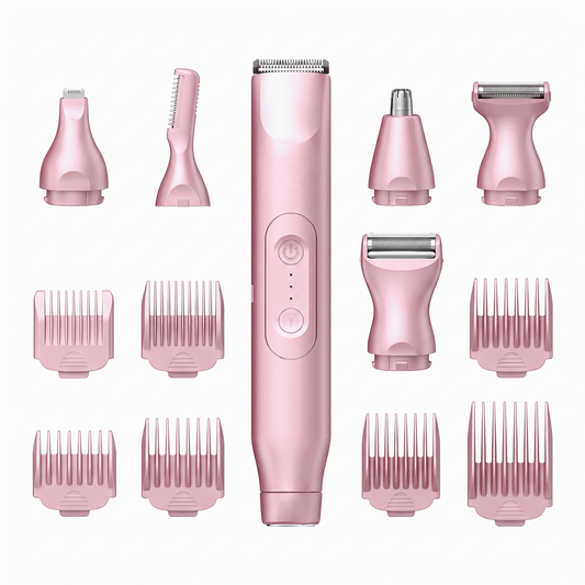 3-in-1 Women's Electric Grooming Trimmer, Rechargeable Razor for Face, Eyebrows, Bikini Line and Nose