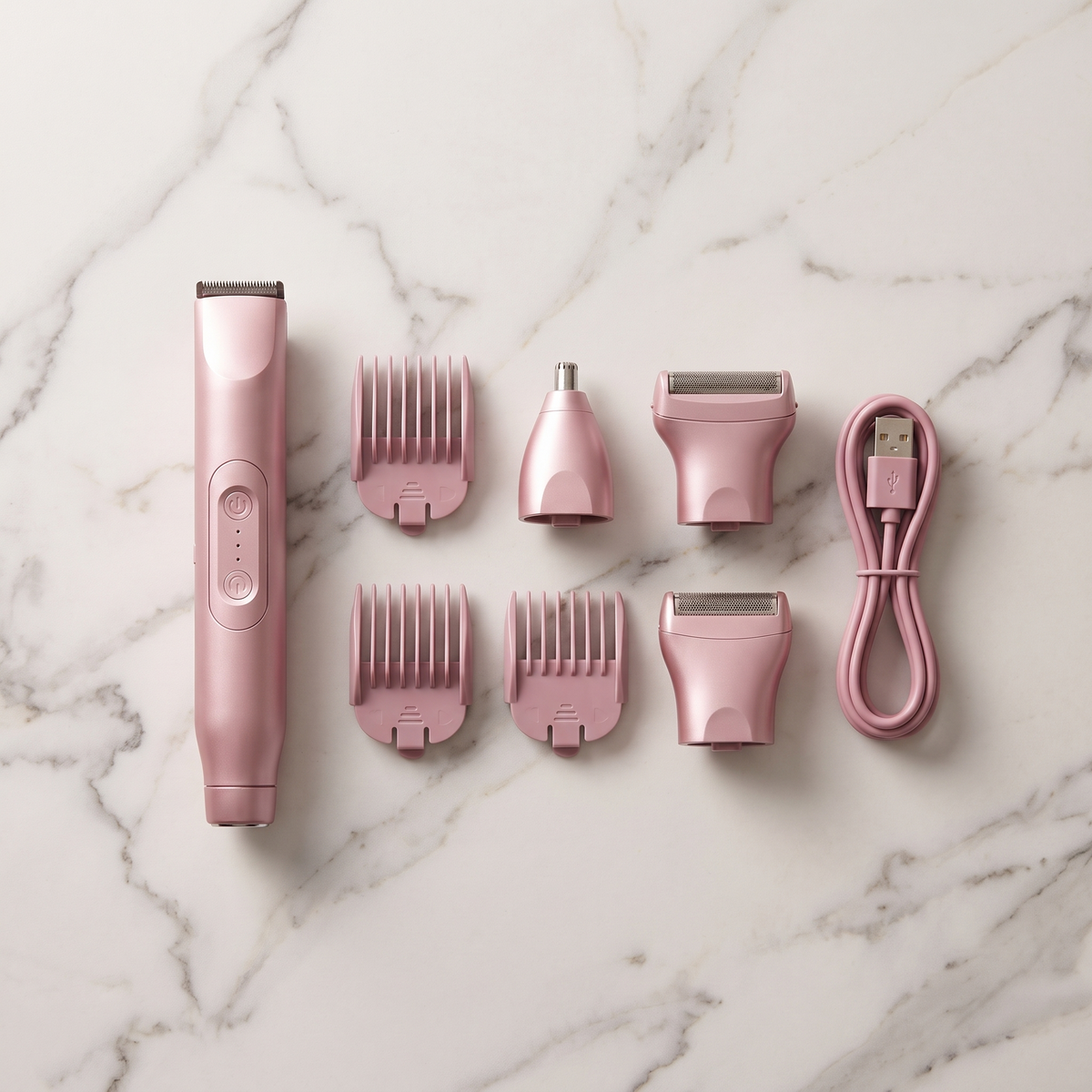 3-in-1 Women's Electric Grooming Trimmer, Rechargeable Razor for Face, Eyebrows, Bikini Line and Nose