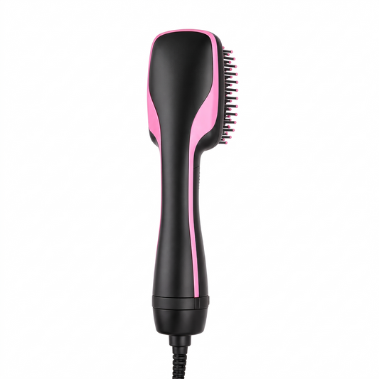 Ionic Ceramic Straightening Brush, Fast-Heating Hair Straightening and Smoothing Brush for Everyday Styling