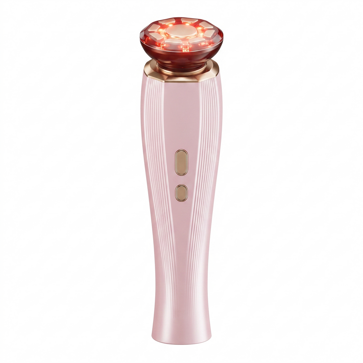 Red Light Face and Neck Beauty Device, 3-in-1 Facial Massager with Warm Massage Function