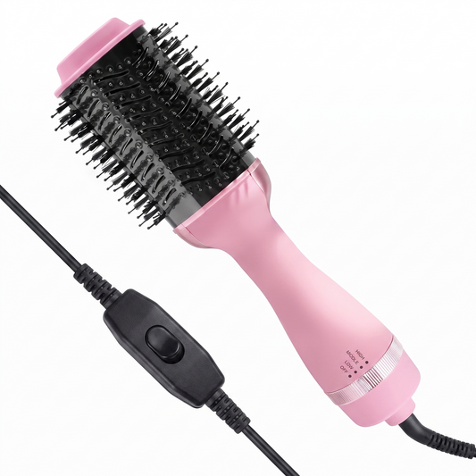 4-in-1 Ionic Hot Air Brush, Ceramic-Titanium Blow Dryer Brush for Hair Volume and Smooth Styling