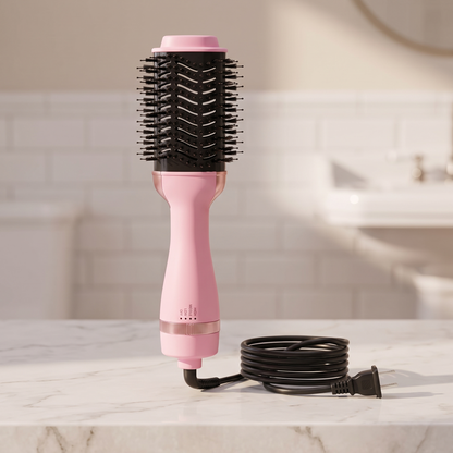 4-in-1 Ionic Hot Air Brush, Ceramic-Titanium Blow Dryer Brush for Hair Volume and Smooth Styling