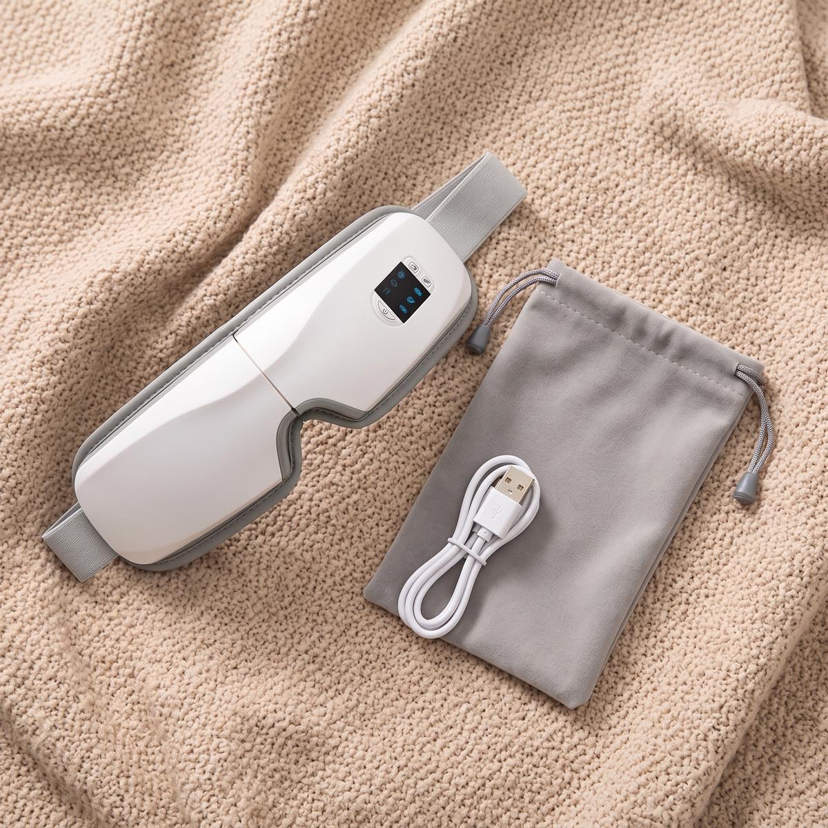 Heated Eye Massager with Air Pressure, 4D Massage, Bluetooth Music and Relaxation Mask Design