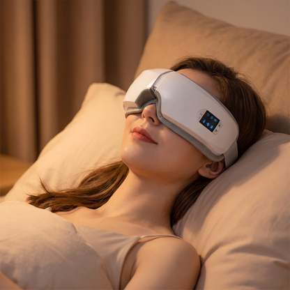 Heated Eye Massager with Air Pressure, 4D Massage, Bluetooth Music and Relaxation Mask Design