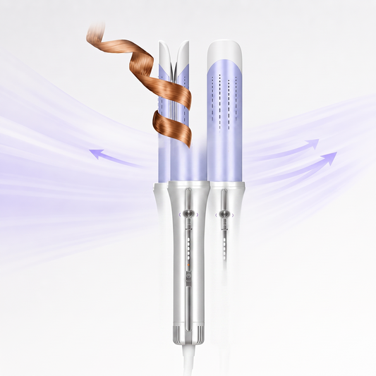 Automatic Airflow Curling Wand, 1.25-Inch Ceramic Barrel with Cool Air Styling for Loose Waves and Curls
