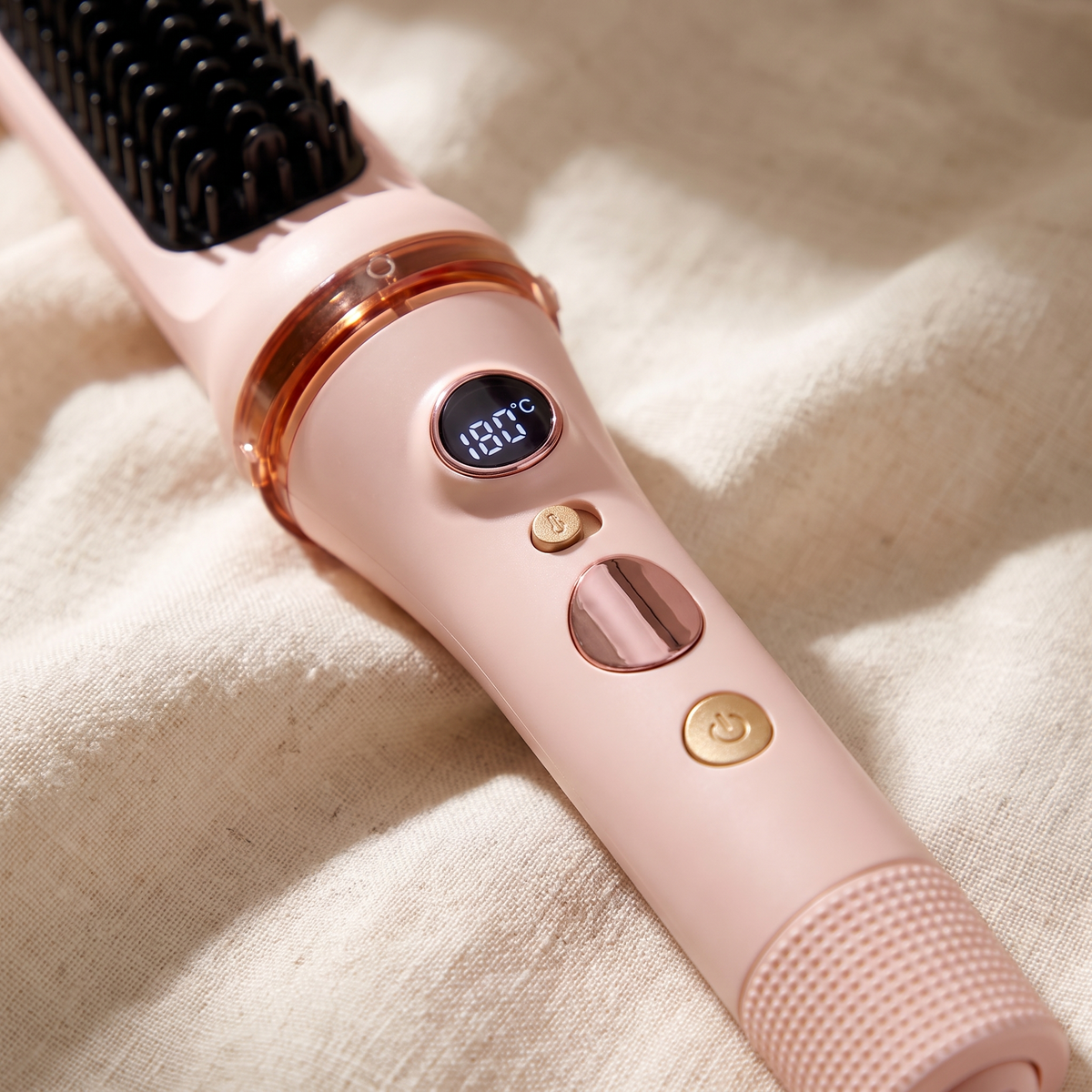 Automatic Rotating Curling Iron, Ceramic Auto Hair Curler with LED Temperature Display and Anti-Tangle Chamber