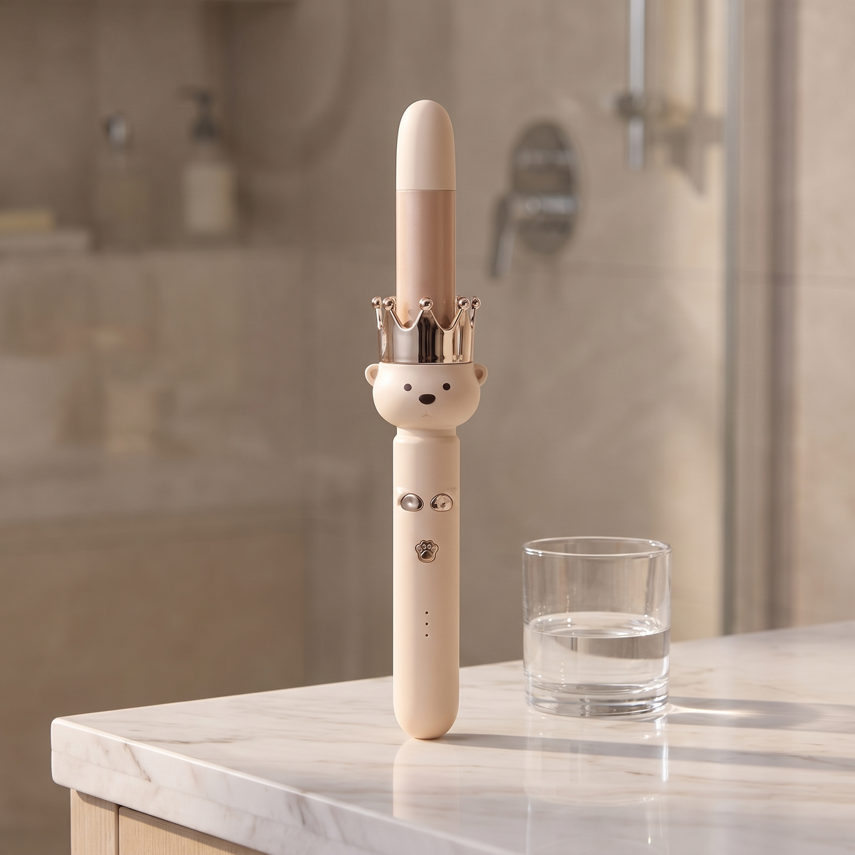 Automatic Rotating Curling Wand, 28mm Ceramic Barrel, Dual Voltage and Anti-Scald Design for Beach Waves