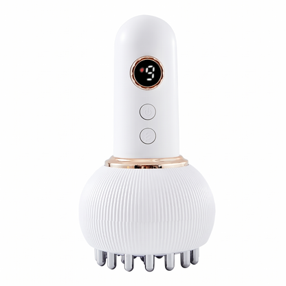 Cordless Handheld Body Massager with Heat and Vibration, Rechargeable Deep Tissue Massage Tool for Legs, Arms and Back