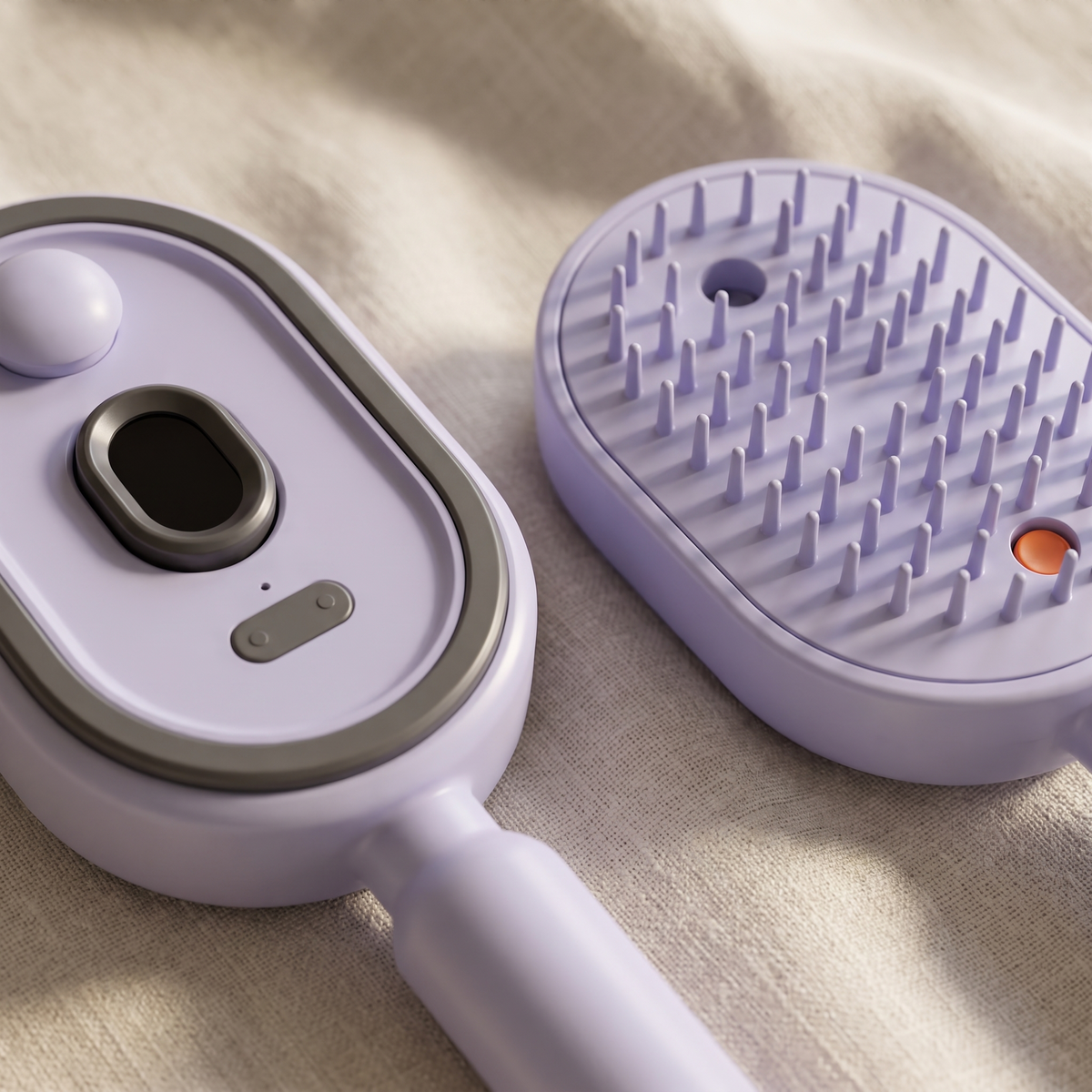 Electric Scalp Massager Brush with Oil Dispenser, Red Light Feature, Self-Cleaning Bristles and Rechargeable Design