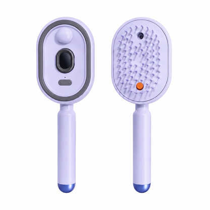 Electric Scalp Massager Brush with Oil Dispenser, Red Light Feature, Self-Cleaning Bristles and Rechargeable Design