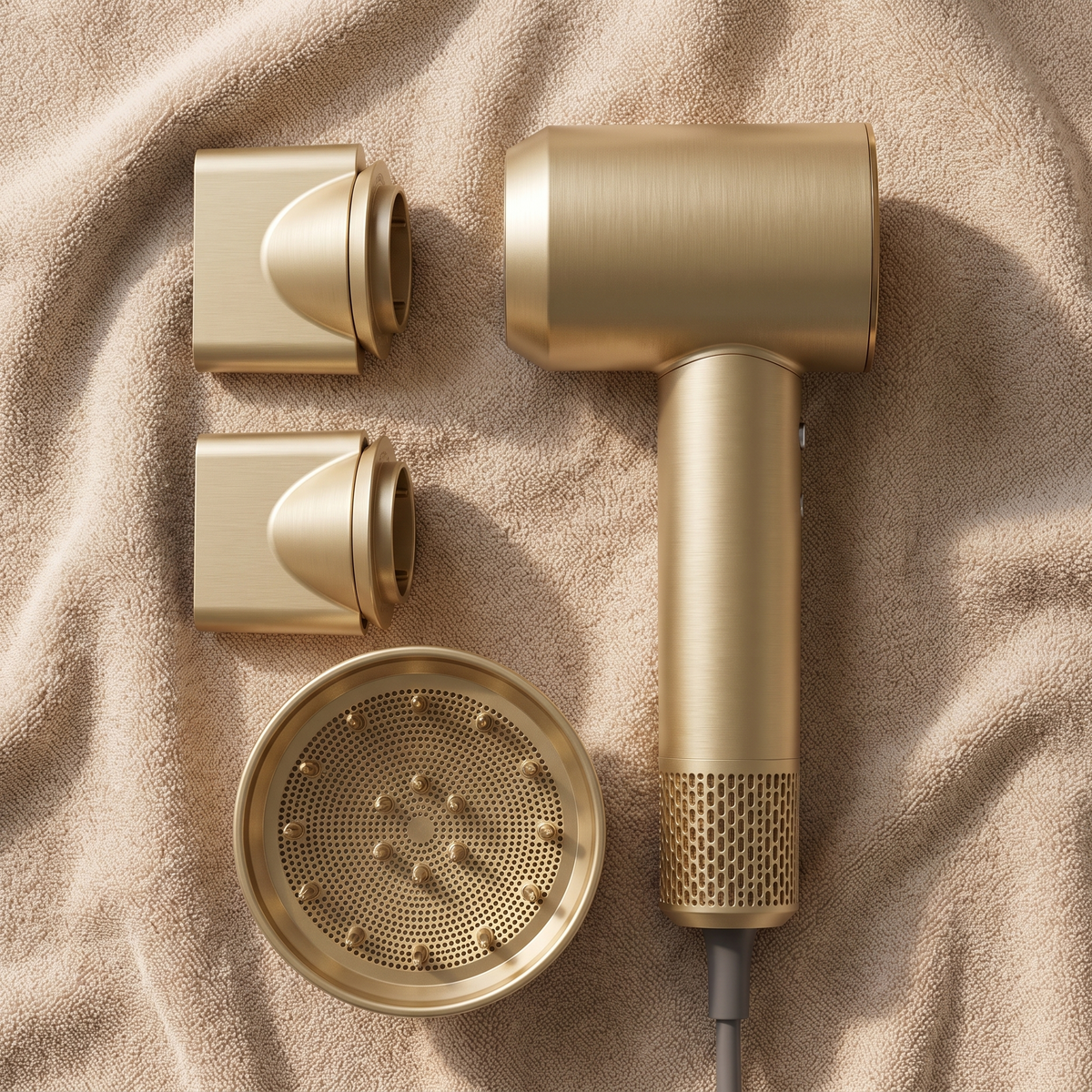 High-Speed Ionic Hair Dryer with Brushless Motor, Smart Heat Control, Diffuser and Concentrator Attachments