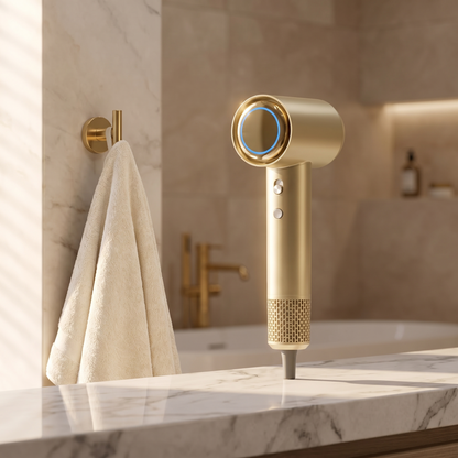 High-Speed Ionic Hair Dryer with Brushless Motor, Smart Heat Control, Diffuser and Concentrator Attachments