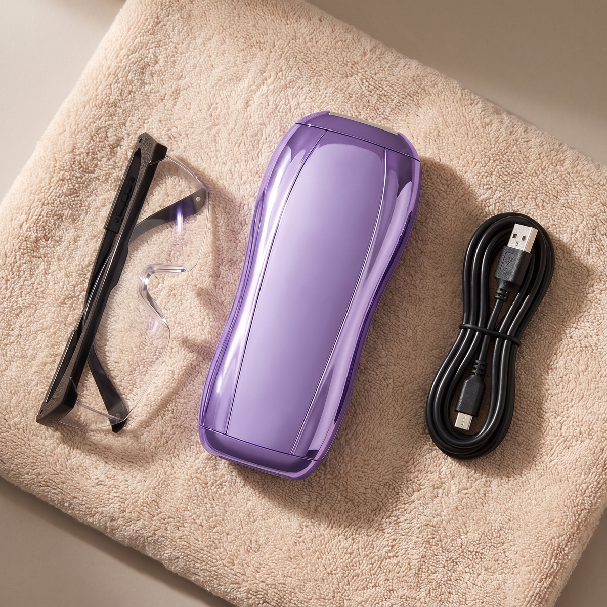 IPL Hair Removal Device for Home Use, Ice-Cooling Head and Adjustable Intensity for Legs, Arms, Underarms and Face