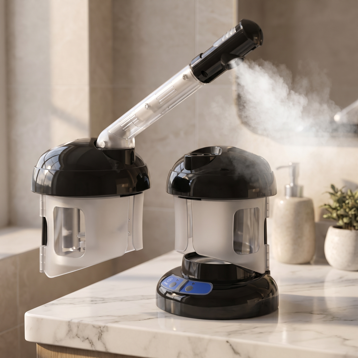 Nano Ionic Facial Steamer, Warm Mist Face Steamer with Extendable Arm for At-Home Skincare