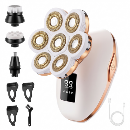 Women's 5-in-1 Electric Body Shaver, Rechargeable Wet and Dry Trimmer for Legs, Arms, Underarms and Bikini Line