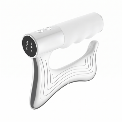 Heated Gua Sha Body Massager, Rechargeable Contoured Massage Tool with Warmth and Vibration for Body Care