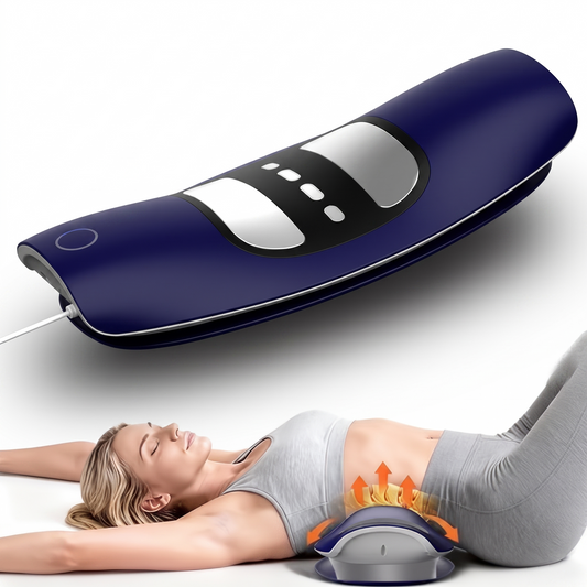 Lower Back Support Belt with Heat, Vibration, Inflatable Support Panel and Rechargeable Cordless Design